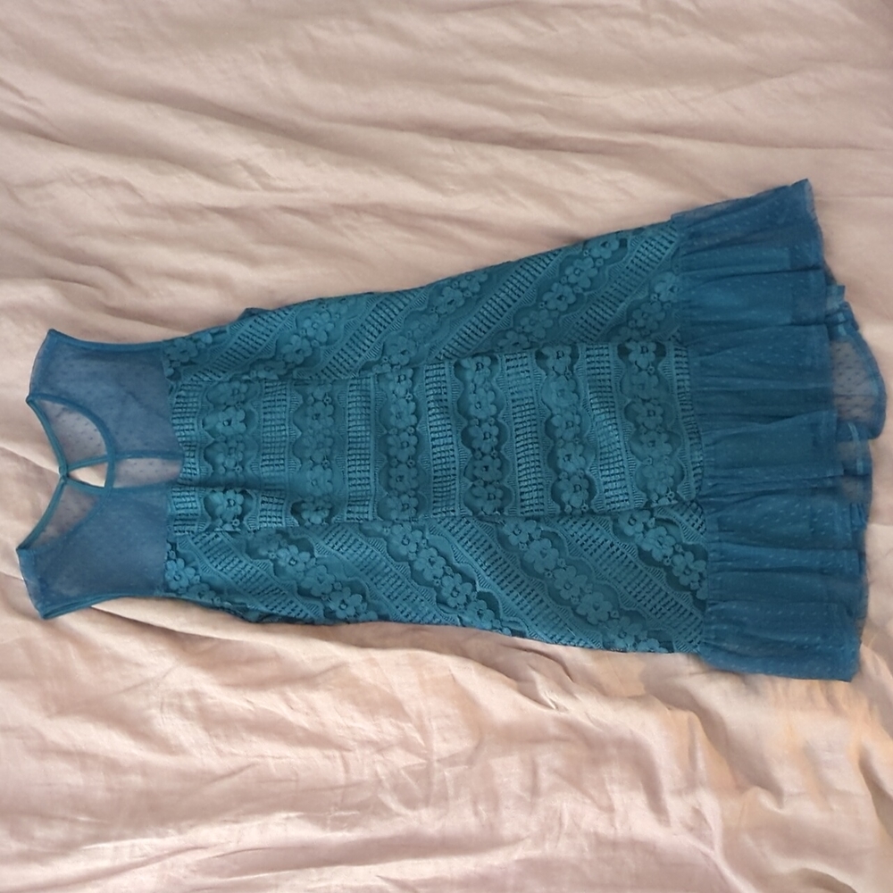 Francesca's Dark Teal Dress, Size Small